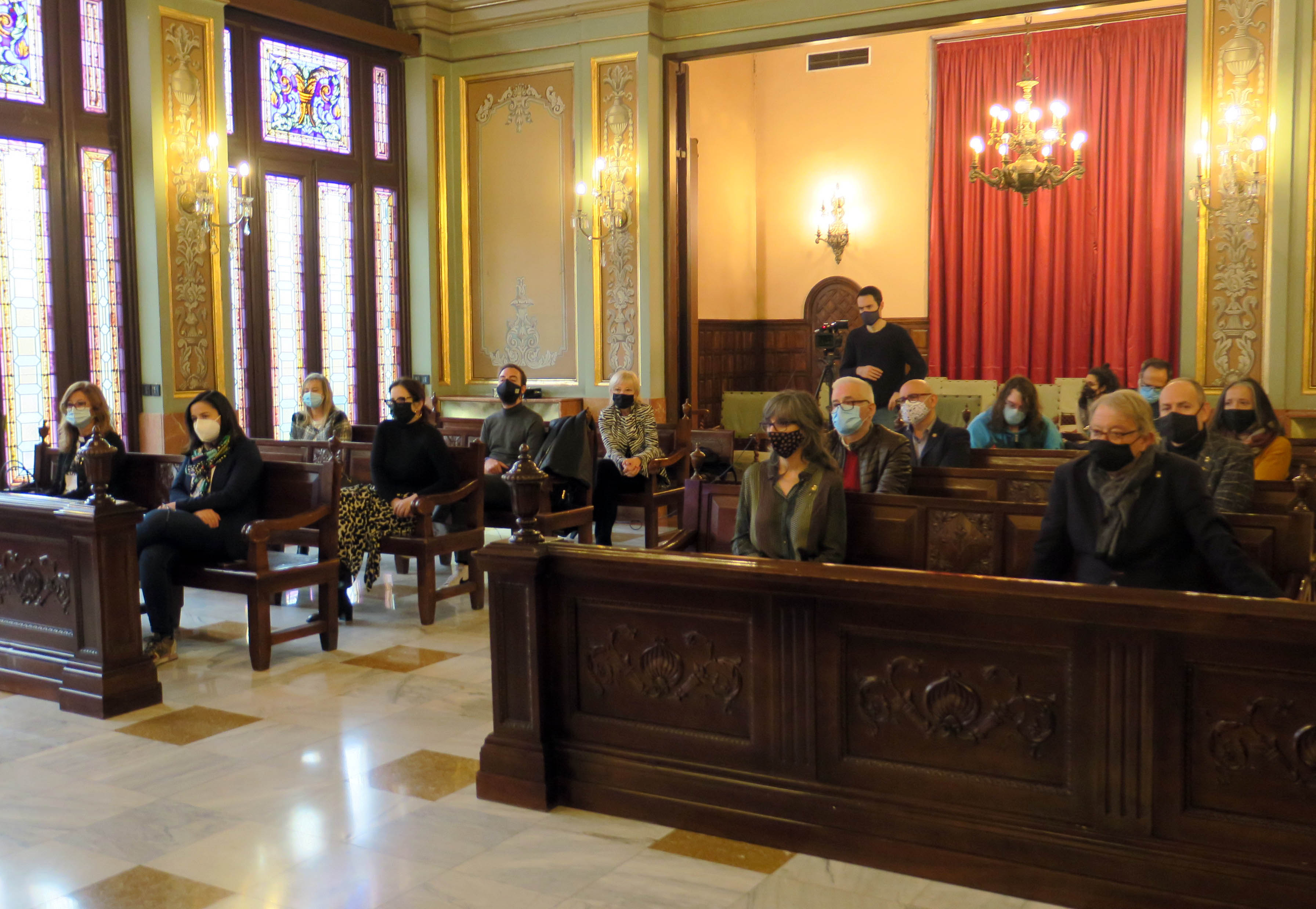 La signatura del Pacte Social per Lleida s'ha fet al Saló de Sessions de la Paeria