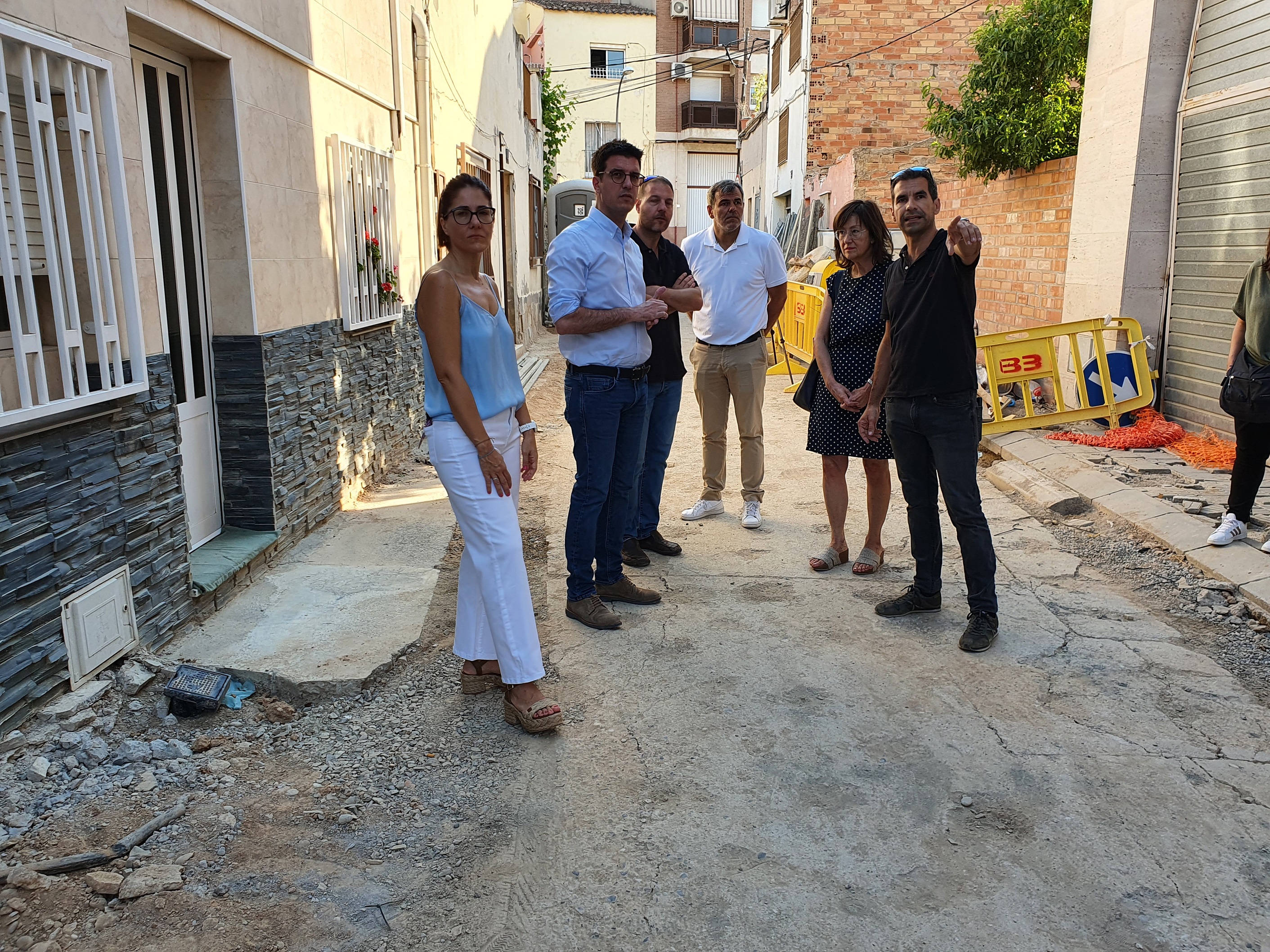 L'alcalde accidental ha visitat les obres del carrer Martos. 