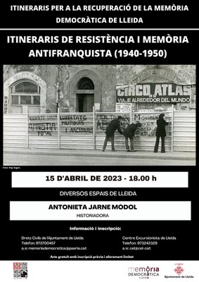 <bound method DexterityContent.Title of <Event at /fs-paeria/paeria/ca/actualitat/agenda/itineraris-de-resistencia-i-memoria-antifranquista-1940-1950>>.