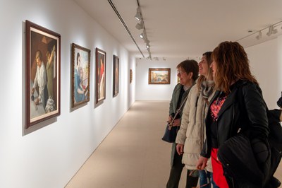 Visitants al MORERA. Museu d'Art Modern i Contemporani de Lleida.