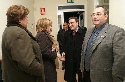 El president de l'EMD de Sucs va acompanyar l'alcalde Ros en la visita.