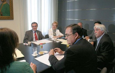 La reunió del Patronat, a la seu dels Serveis Territorials de Cultura a Lleida.