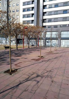 La plaça Zoe Rosinach una de les zones urbanes on s'ha actuat.