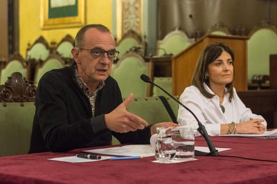 L'alcalde Miquel Pueyo, juntament amb la regidora Regina Cairol, ha presidit l'acte..