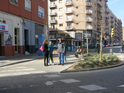 La fase final de les obres consistirà en pintar els nous espais per a vianants i la senyalització horitzontal.