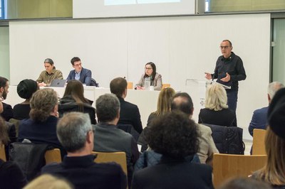 Un moment de la intervenció del paer en cap.