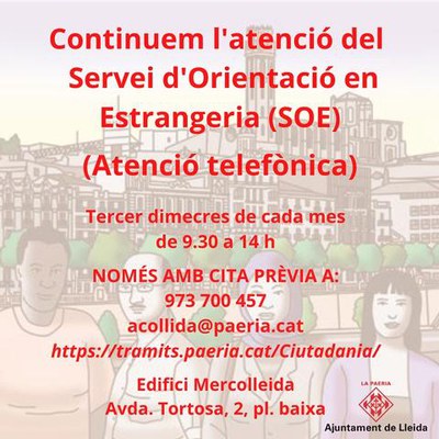 Continua l'atenció del Servei d'Orientació en Estrangeria (SOE).