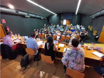 Un moment de la reunió del Consell Escolar d'aquesta tarda.