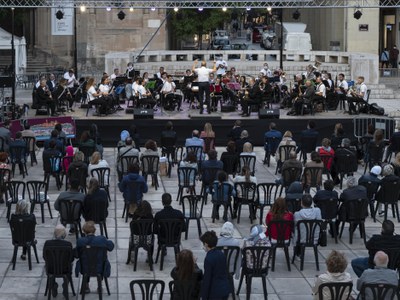 En finalitzar el pregó, la Banda Municipal de Lleida ha ofert un concert a la plaça Sant Joan.