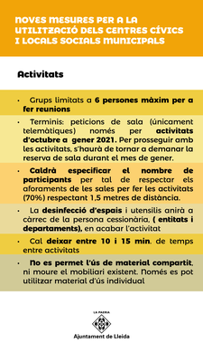 Normativa d'activitats.