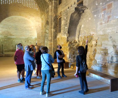 El president de Turisme de Lleida, Paco Cerdà, també ha participat en les visites guiades al Castell dels Templers.