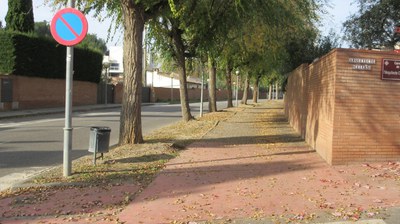 Vista de part del tram de carrer que es renova.