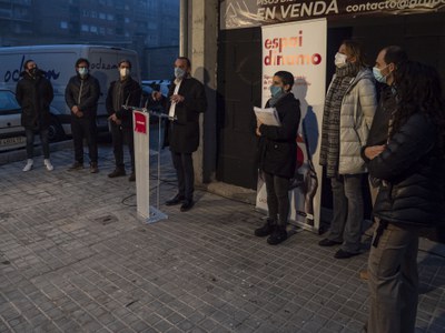 Un moment de la intervenció del paer en cap.