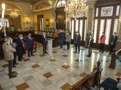 Una panoràmica de l'acte, que s'ha celebrat en acabar el ple de desembre..