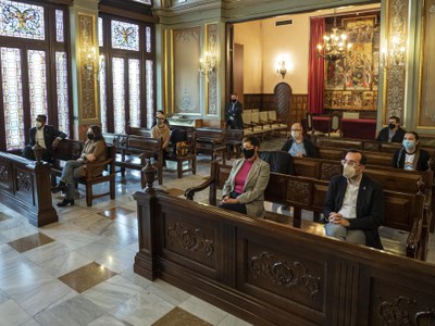 La recepció institucional ha tingut lloc al saló de sessions de la Paeria.