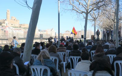 L'acte ha tingut lloc a Cappont, davant l'escultura Fita, d'Àngel Eroles.