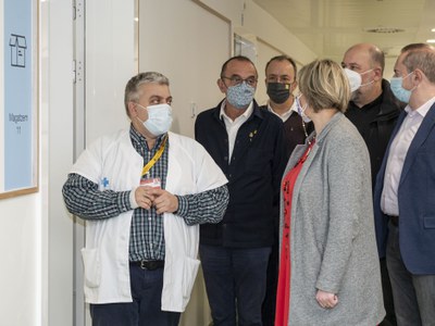 Visita a l’espai hospitalari polivalent, annex a l'Arnau de Vilanova de Lleida.