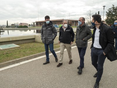 Visita a les instal·lacions de la depuradora de Lleida, situada al camí de Sot de Fontanet..