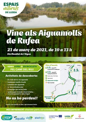 Cartell amb les activitats del Dia Mundial de l'Aigua a Rufea.