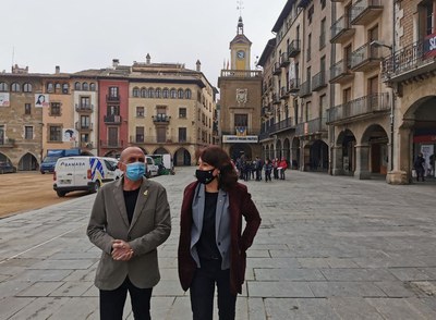 Pueyo i Erra a la Plaça Major de Vic.