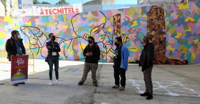 Llukutter ha estat un dels artistes més actius del festival i és l'autor del mural del carrer Cavallers.