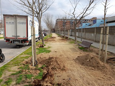 Imatge d'arxiu. Actuació a la rambla de Corregidor Escofet de la zona de Balàfia.