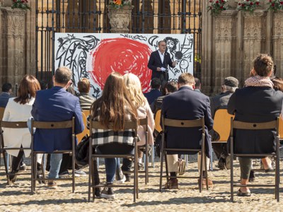 El Paer en Cap ha pronunciat unes paraules durant l'acte.