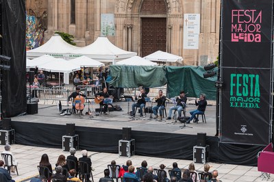 Sextet de Cobla ha ofert el seu concert a la plaça Sant Joan.