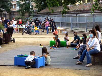 El pati de la ludoteca ha concentrat un bon nombre dels jocs.