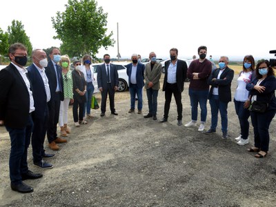 Avui ha tingut lloc la visita, a la zona de Montagut, a Alcarràs amb la participació del Paer en Cap i els alcaldes pedanis de Sucs i Raimat.