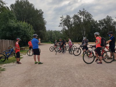 La ruta en bicicleta, l'activitat més matinera de l'Aplec.