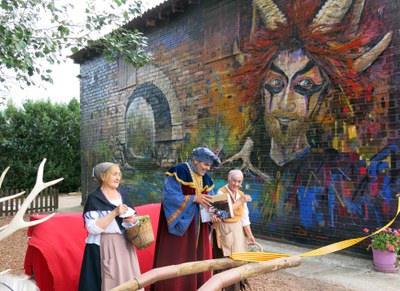 Moment de la recreació de l’obra ‘Les Bruixes del Pont del Boc de Biterna’.