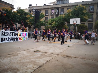 La Batukada ha acompanyat els concentrats fins a la plaça de la Panera on han continuat els actes.