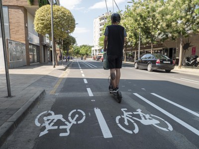 El nou carril bici a l'avinguda de València..