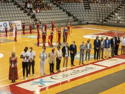 Les autoritats federatives i administratives durant la cerimònia d'obertura del Campionat.