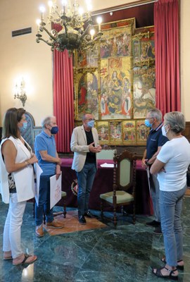 Recepció a la Paeria dels representants de Creu Roja a Espanya, Catalunya i Lleida.