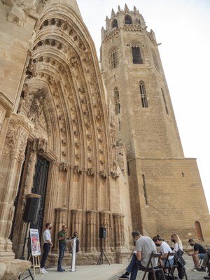 La porta dels Apòstols de la Seu Vella ha acollit la roda de premsa de presentació de les Festes de la Tardor 2021.