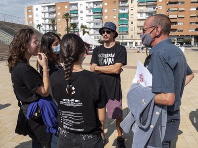 Alumnes que han participat en el projecte han explicat la seva experiència al paer en cap.