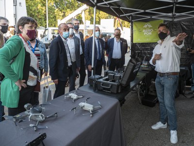 Visita als estands de Municipàlia, a Fira de Lleida.