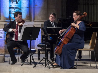 Halir Trio ha posat la nota musical a l'acte de la Seu Vella.