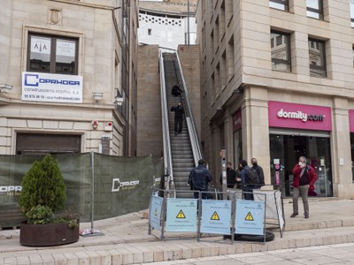 Les escales mecàniques són una important via d'accés a la Ronda del Canyeret..