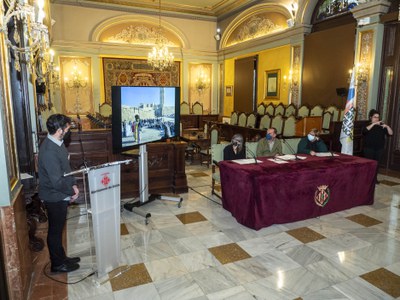 La taula presidencial de l'acte de la Dia de la Ciutat Educadora..