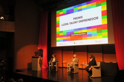 L'acte de lliurament dels Premis Lleida Talent Emprenedor 2021-2022 s'ha fet a CaixaForum Lleida.