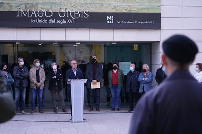 El Paer en Cap ha presidit la inauguració de l'exposició Imago Urbis, que es pot visitar al Museu de Lleida fins el proper 12 de juny..