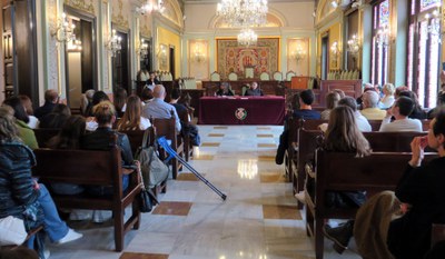 El Saló de Sessions de la Paeria ha acollit l’acte de concessió de Premis del XVI Concurs periodístic Josep Pernau.