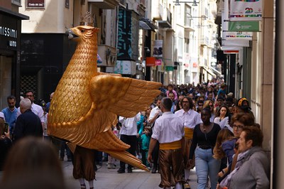 La ciutat ha acollit amb entusiasme l'arribada de l'Àliga de Lleida.