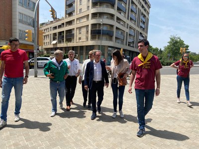 Els consellers Giró i Cervera han estat rebuts pels tinents d'alcalde Toni Postius i Paco Cerdà.