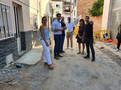 L'alcalde accidental ha visitat les obres del carrer Martos..