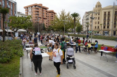 Els jocs infantils han ocupat l'espai de la plaça Cervantes.