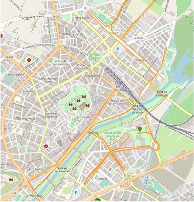 Mapa del recorregut urbà de la primera Marató de Lleida.